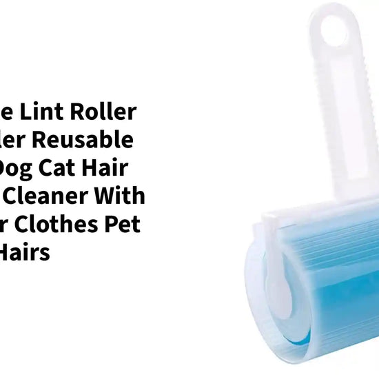 Washable Lint Roller Lint Roller Reusable Sticky Dog Cat Hair Remover Cleaner With Cover For Clothes Pet Hairs by@Outfy